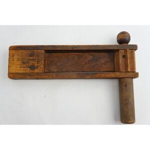 Antique Noise Maker Gas Alarm Rattle Tool WWI Military Wood GC